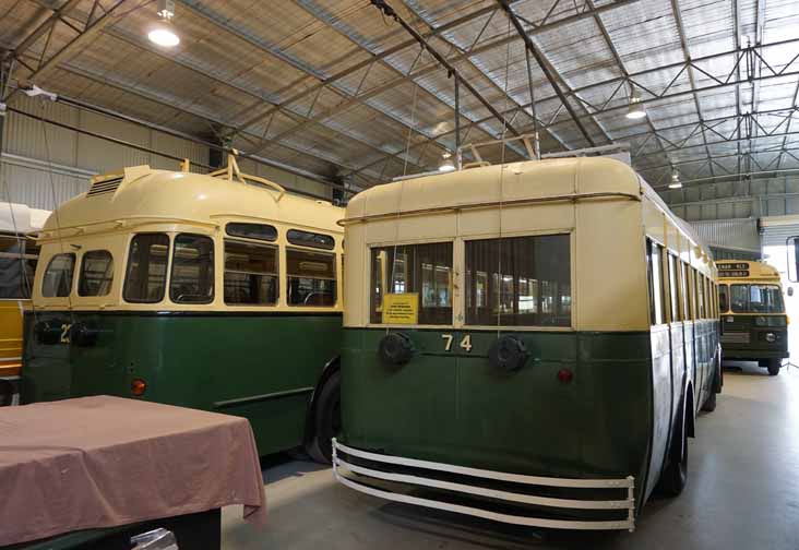 Hobart MTT Leyland trolleybus 74 & BUT 235